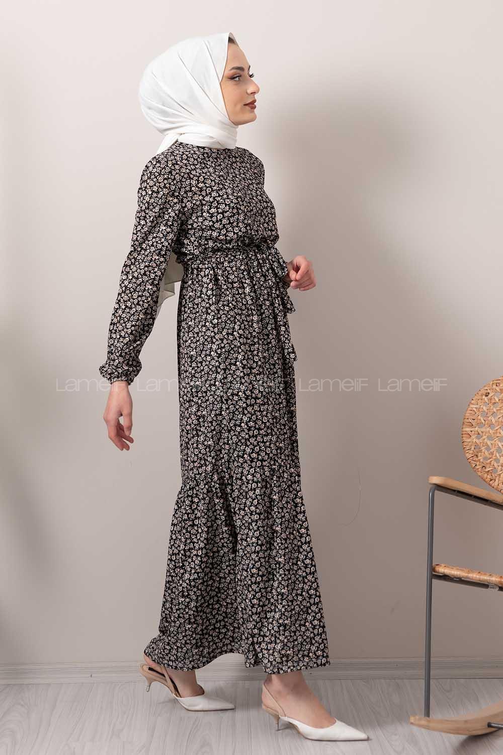 Modalamelif Minimal Papatya Pegasus Elbise Siyah