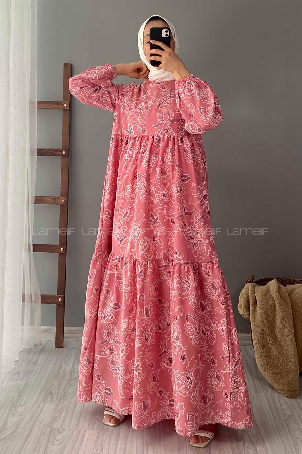 Modalamelif Kilim Desen Elbise Pudra