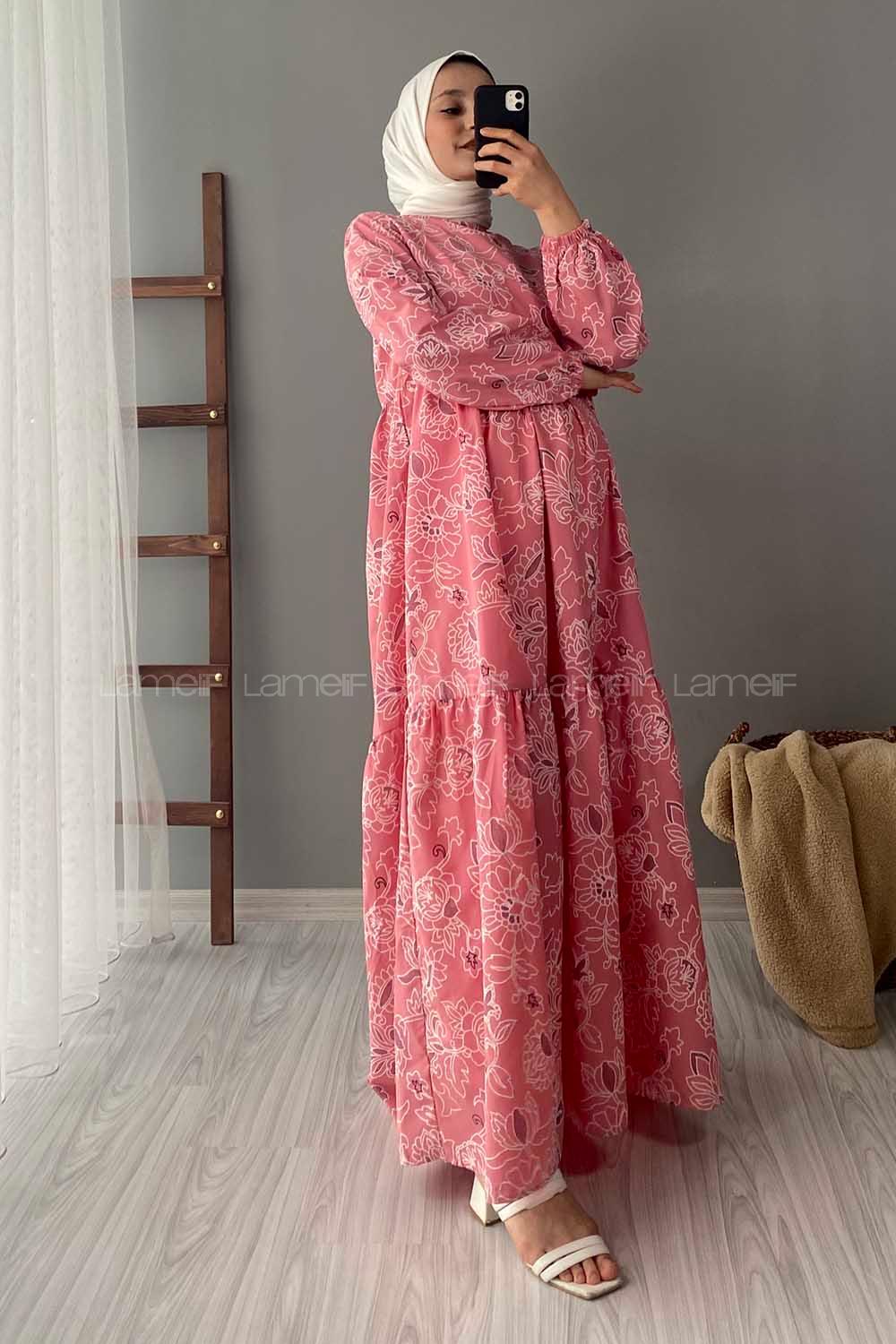 Modalamelif Kilim Desen Elbise Pudra