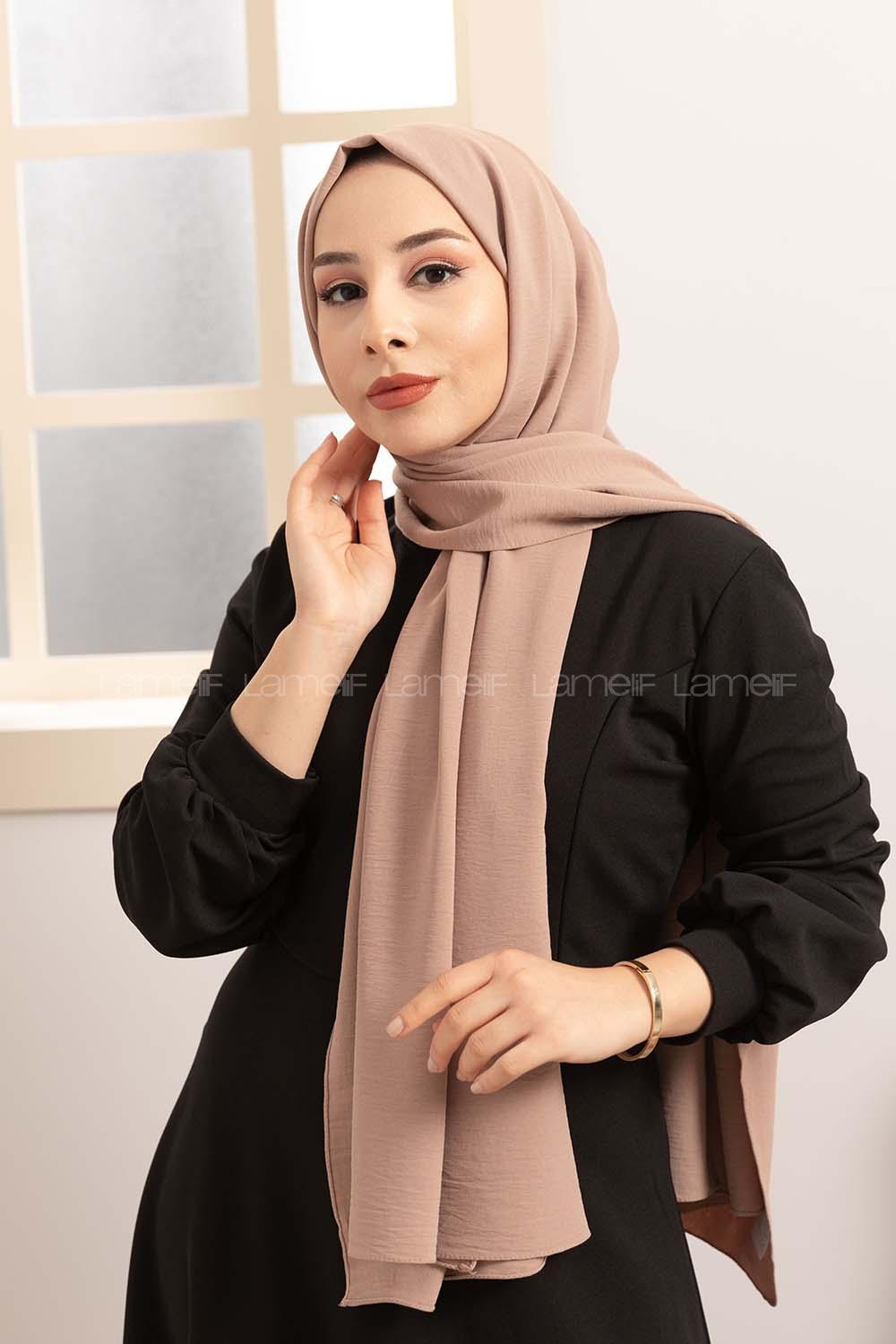 Modalamelif Koyu Bej Caz Şal