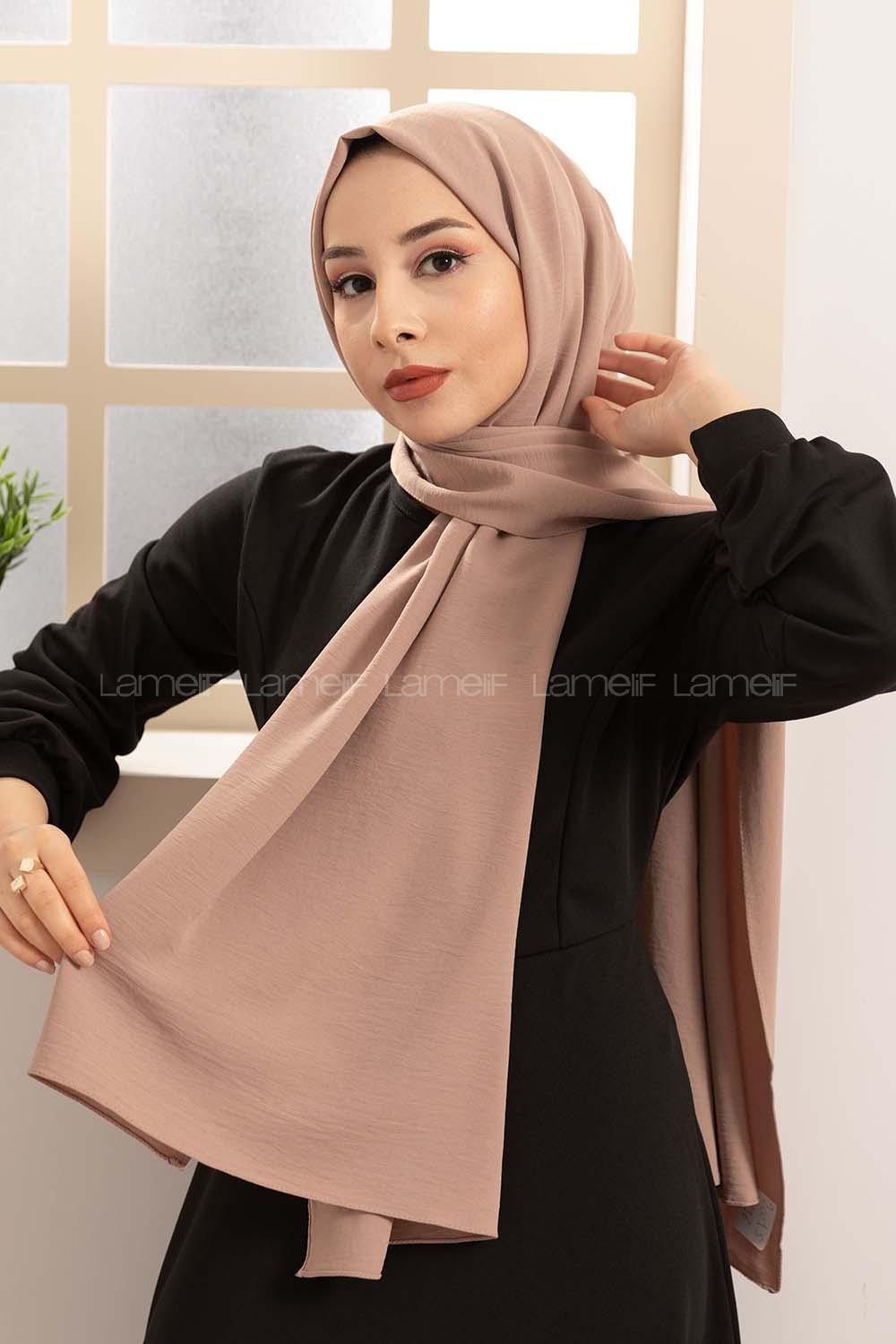 Modalamelif Koyu Bej Caz Şal