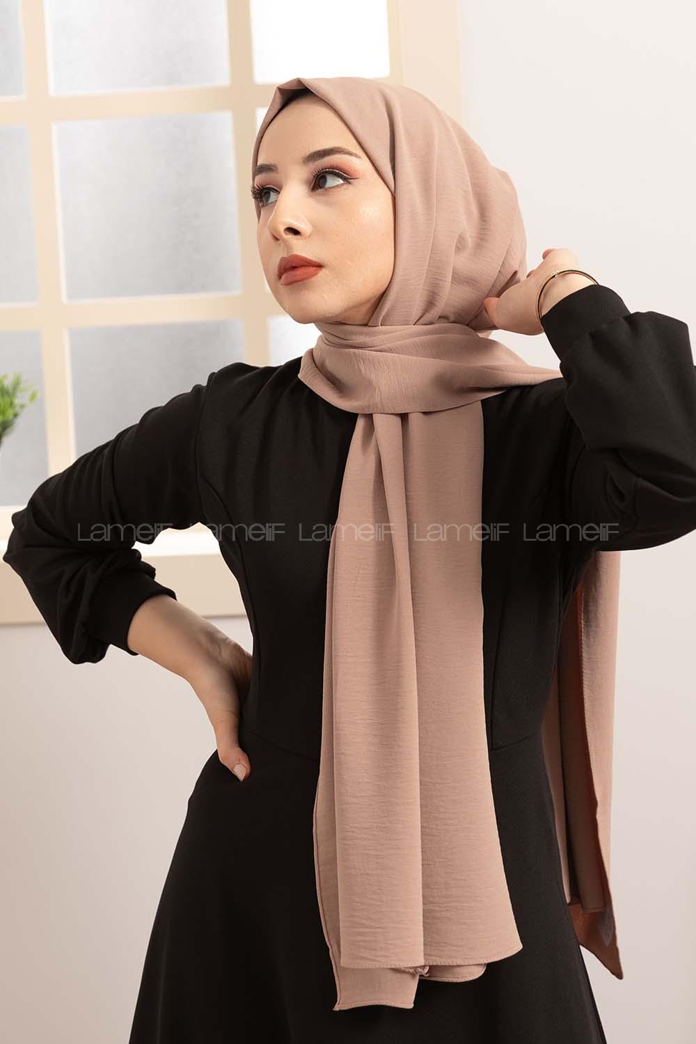 Modalamelif Koyu Bej Caz Şal