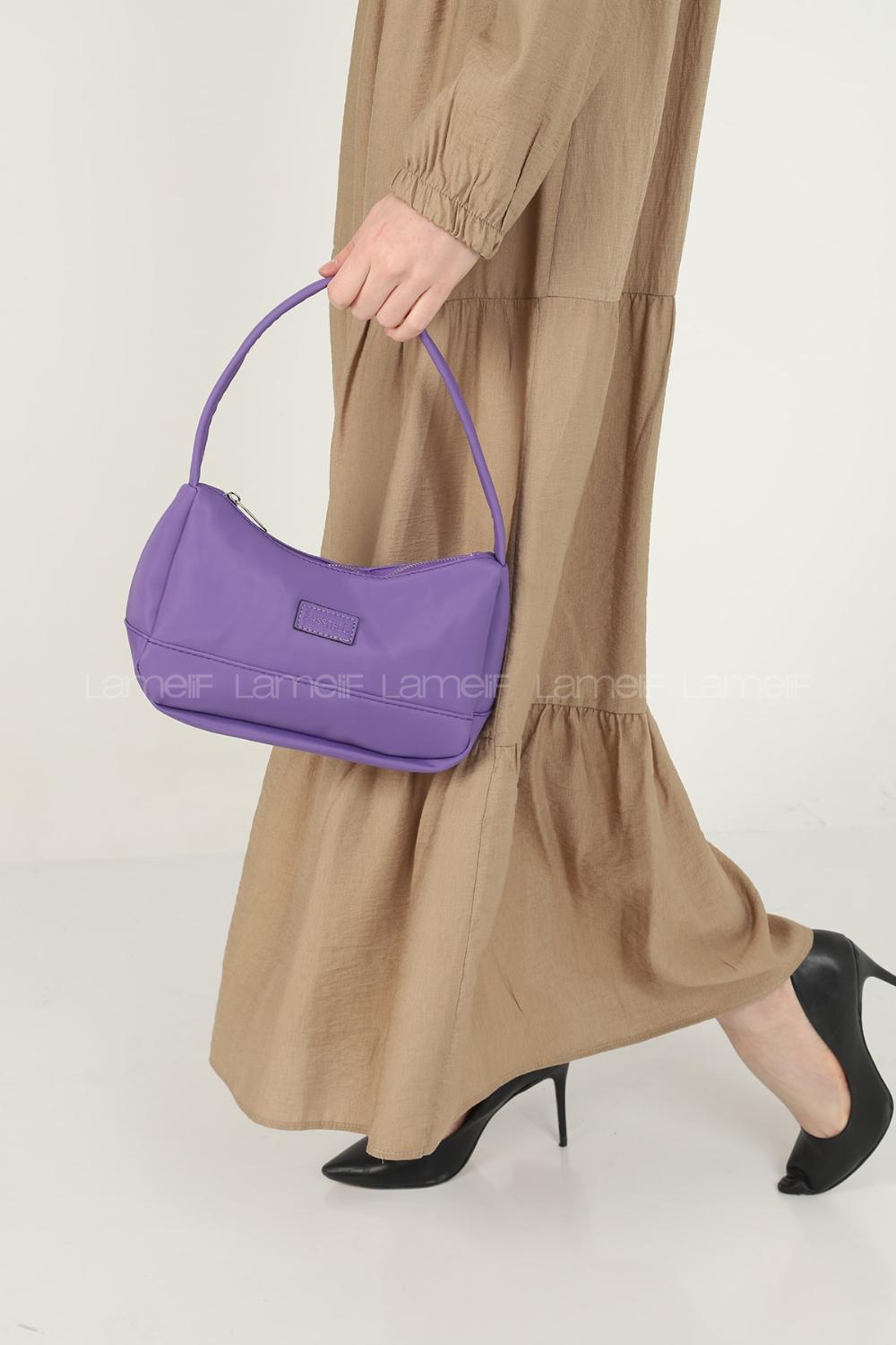 Modalamelif Prive Kadın Çanta Siyah Lila