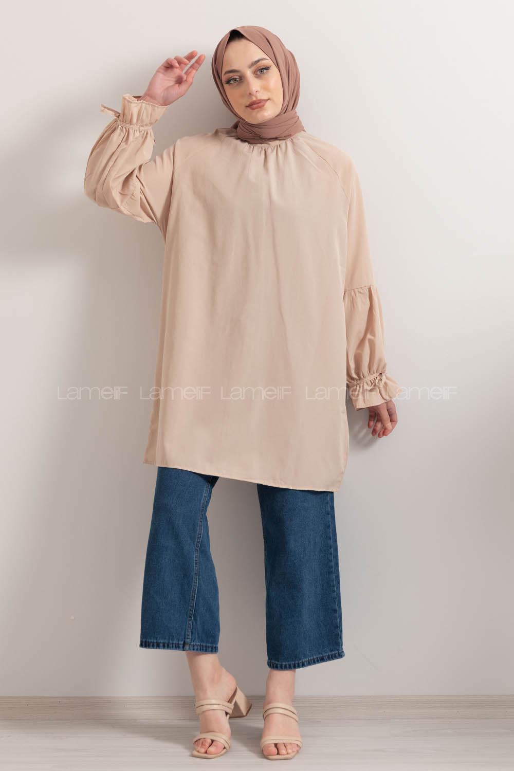 Modalamelif Hakim Yaka Kol Bağlamalı Tunik Taş