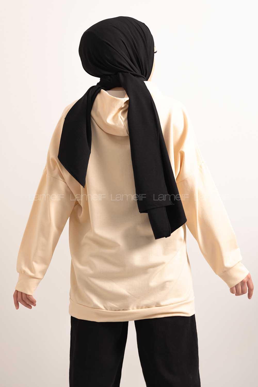 Modalamelif Kapşonlu Do Good Sweatshirt Bej