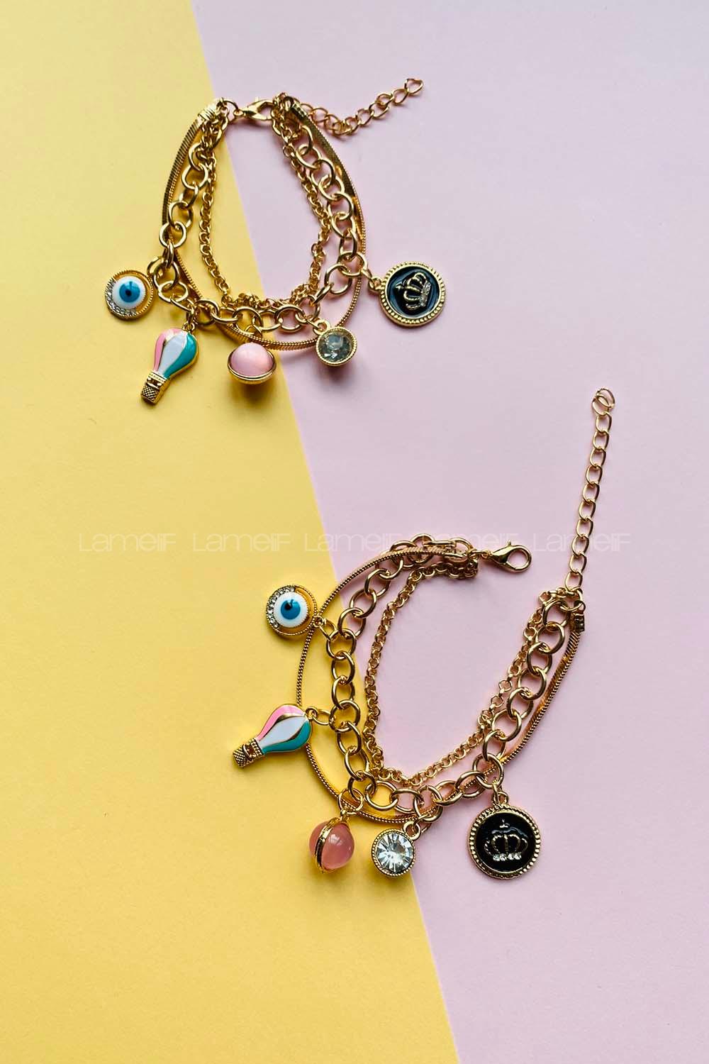 Modalamelif 3lü Gold Balon Bileklik