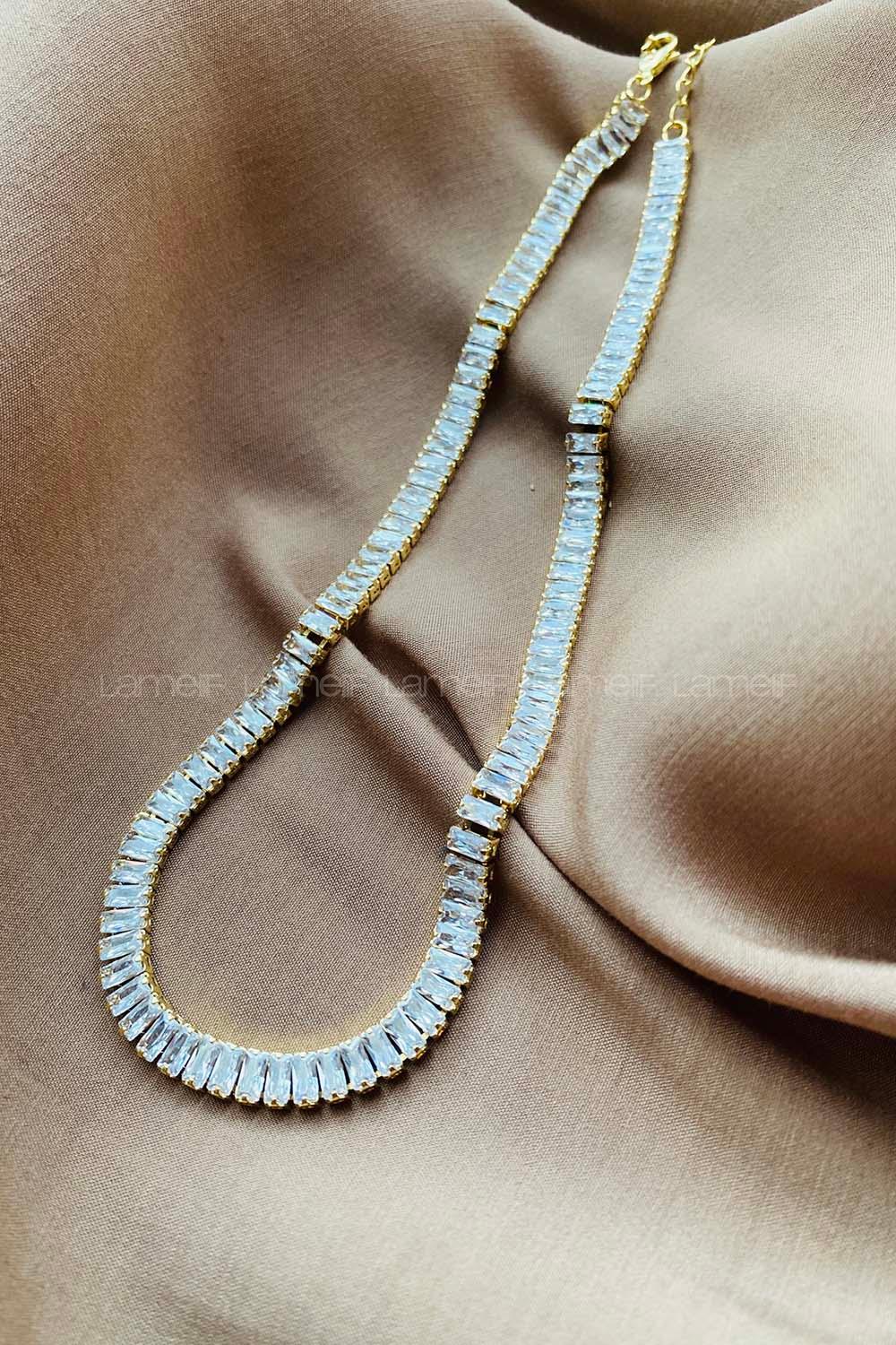 Modalamelif Altın Kaplama Gold Su Yolu Kolye