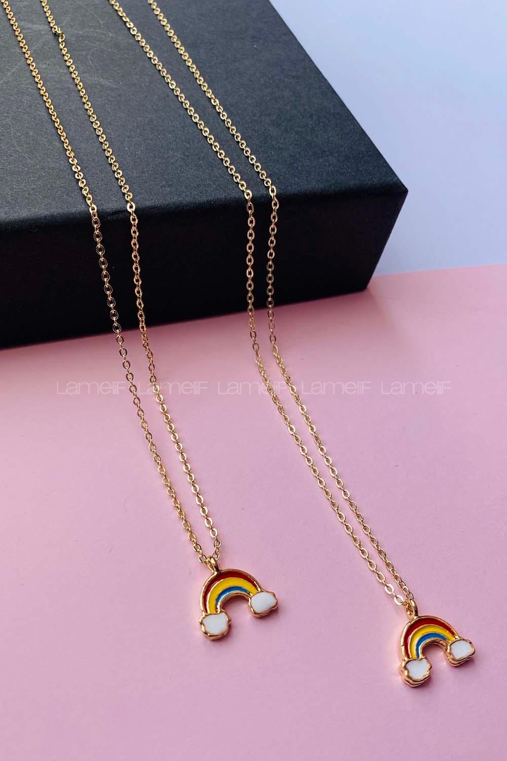 Modalamelif Gold Gökkuşağı Kolye