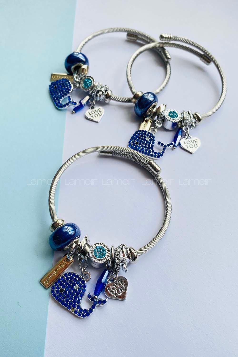 Modalamelif  Lacivert Balina Bileklik