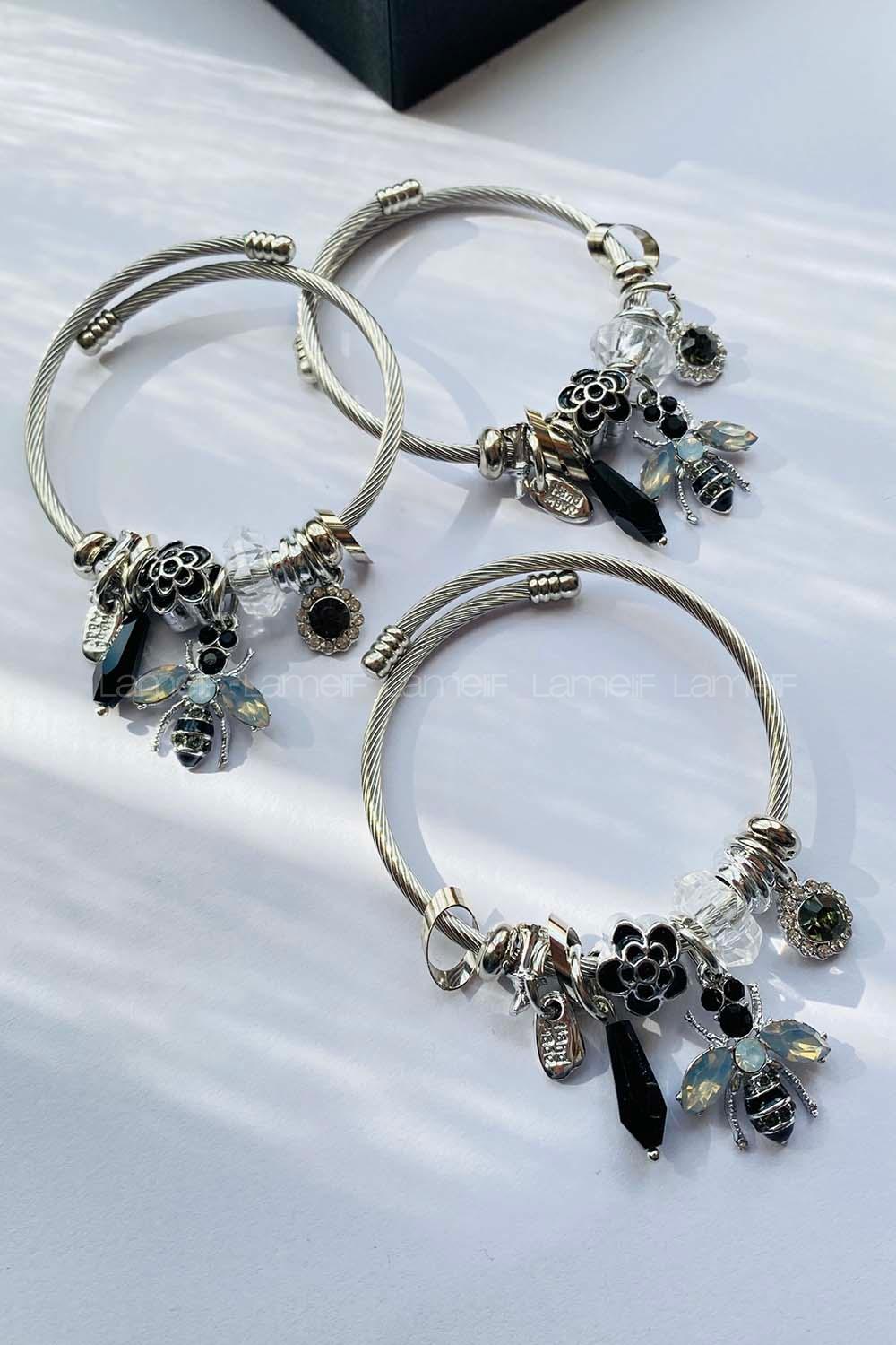 Modalamelif  Siyah Arı Bileklik