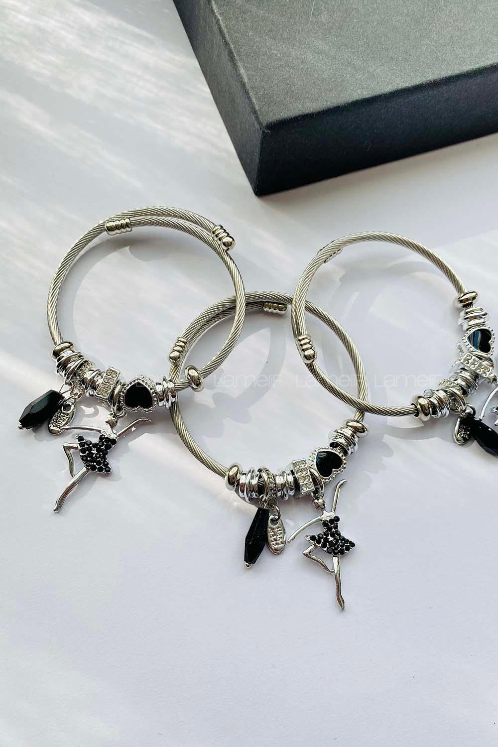 Modalamelif  Siyah Balerin Kız Bileklik