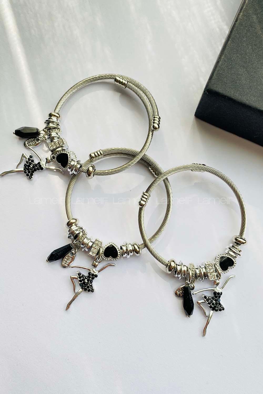 Modalamelif  Siyah Balerin Kız Bileklik