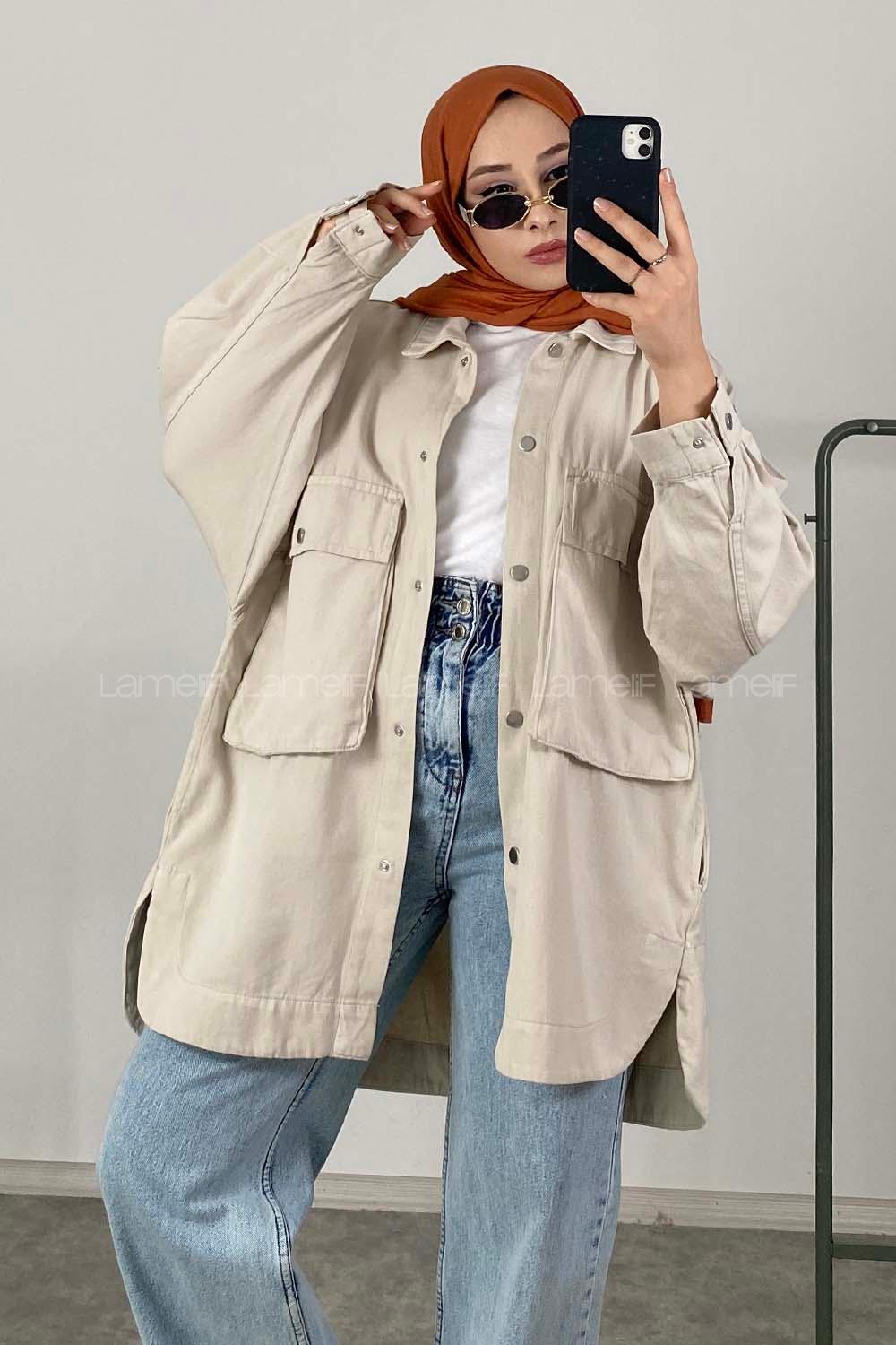 Modalamelif Bombe Cepli Ceket Taş