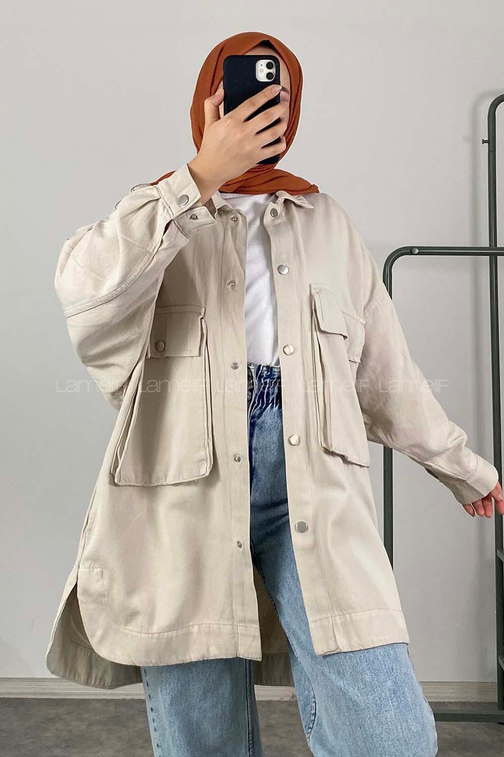 Modalamelif Bombe Cepli Ceket Taş