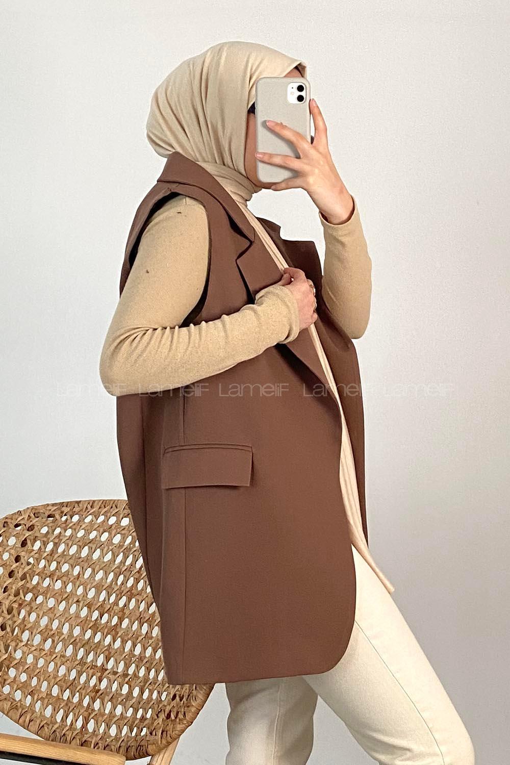 Modalamelif Palazzo Yelek Acı Kahve