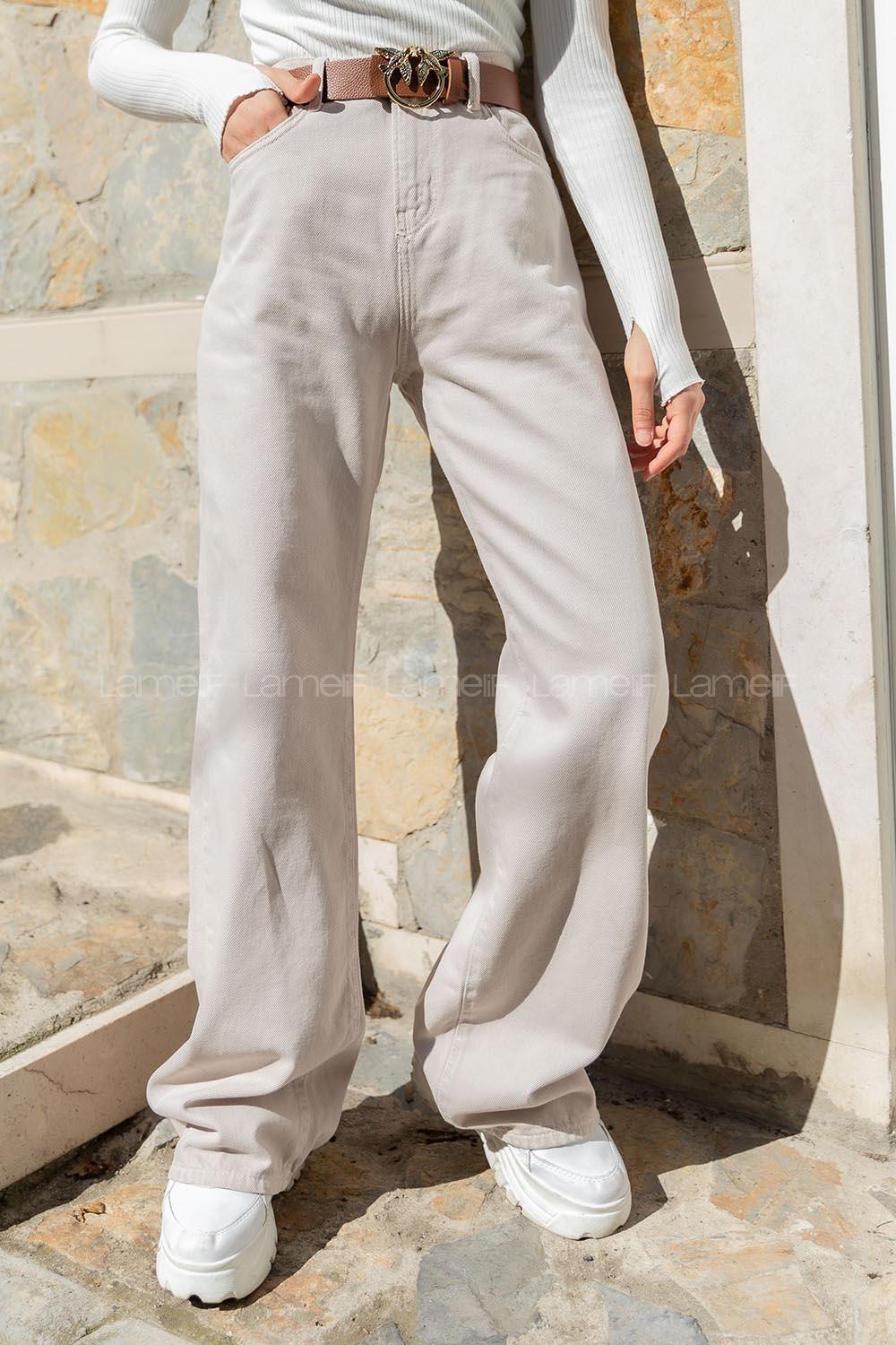 Modalamelif Çift CepliBol Paça Pantolon Taş Rengi