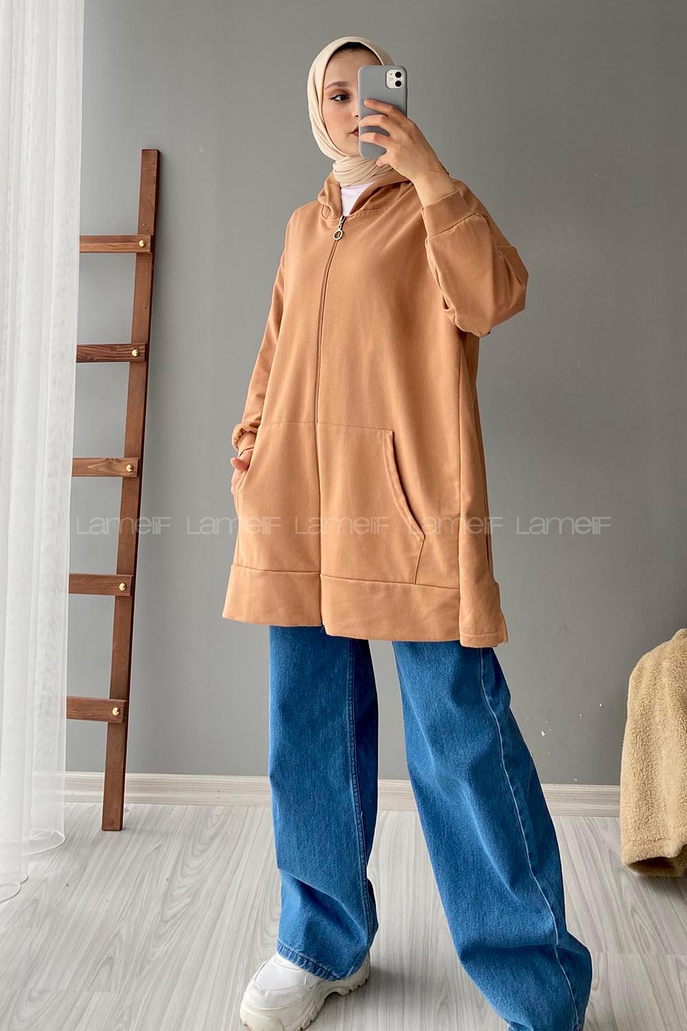 Camel V Neck Long Arm Knitwear Cardigan