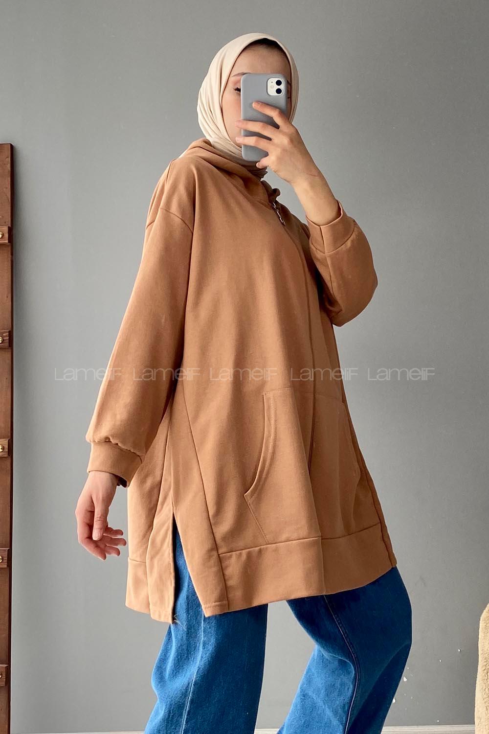 Camel V Neck Long Arm Knitwear Cardigan