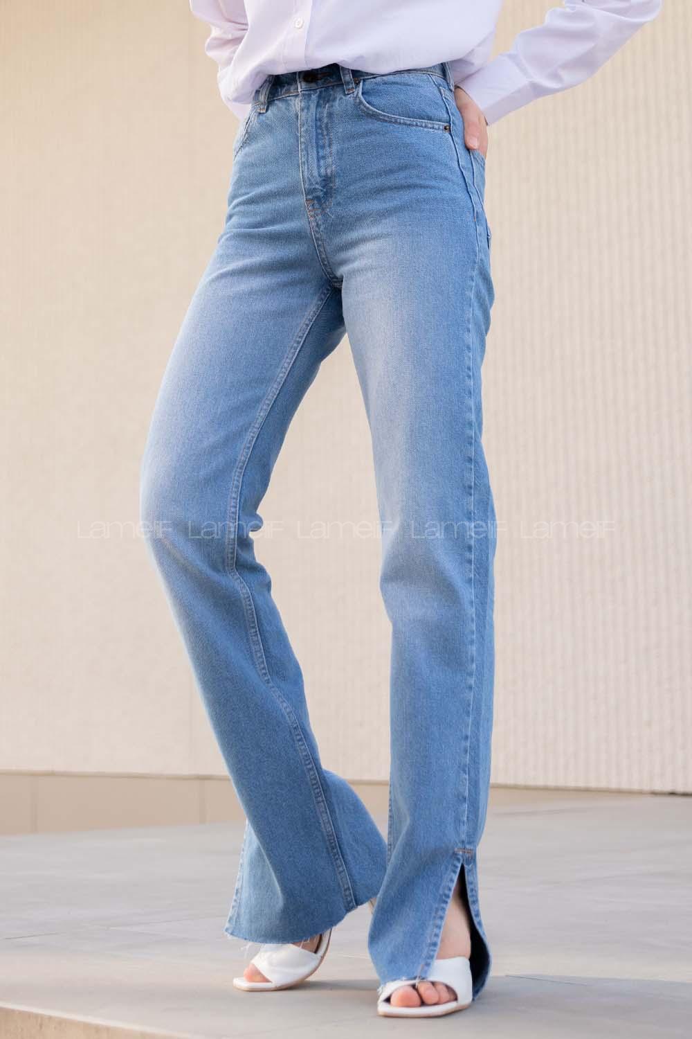 Modalamelif Paça Yırtmaçlı Çift Cepli Jean Açık Mavi