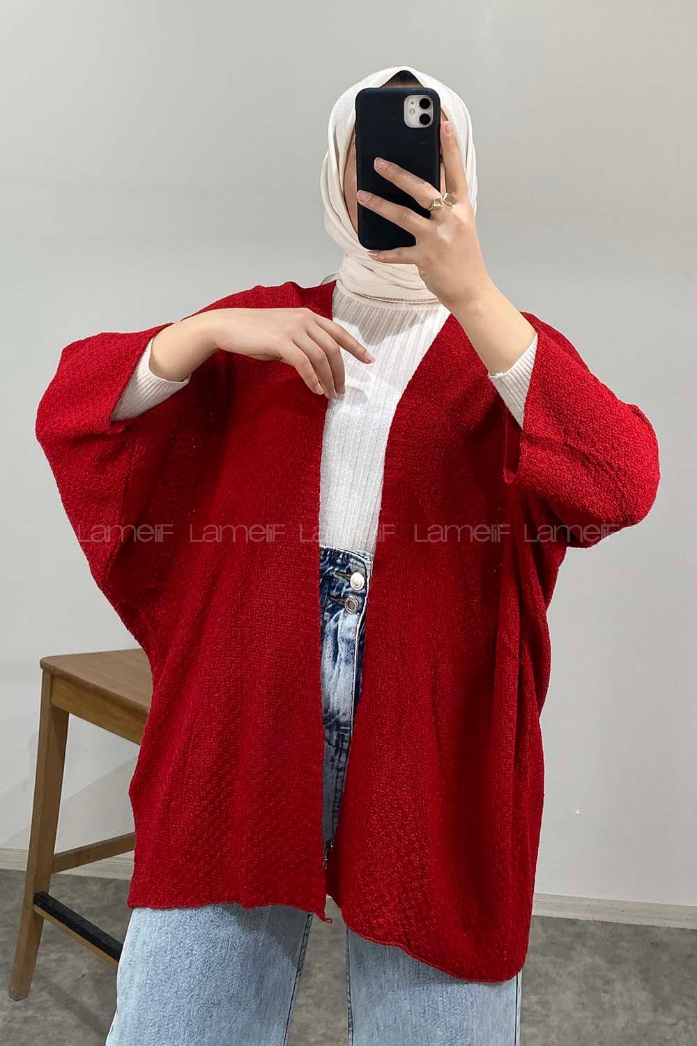 Modalamelif ya_rasa Kol Hırka Kırmızı