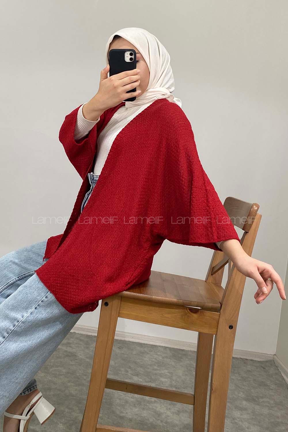 Modalamelif ya_rasa Kol Hırka Kırmızı