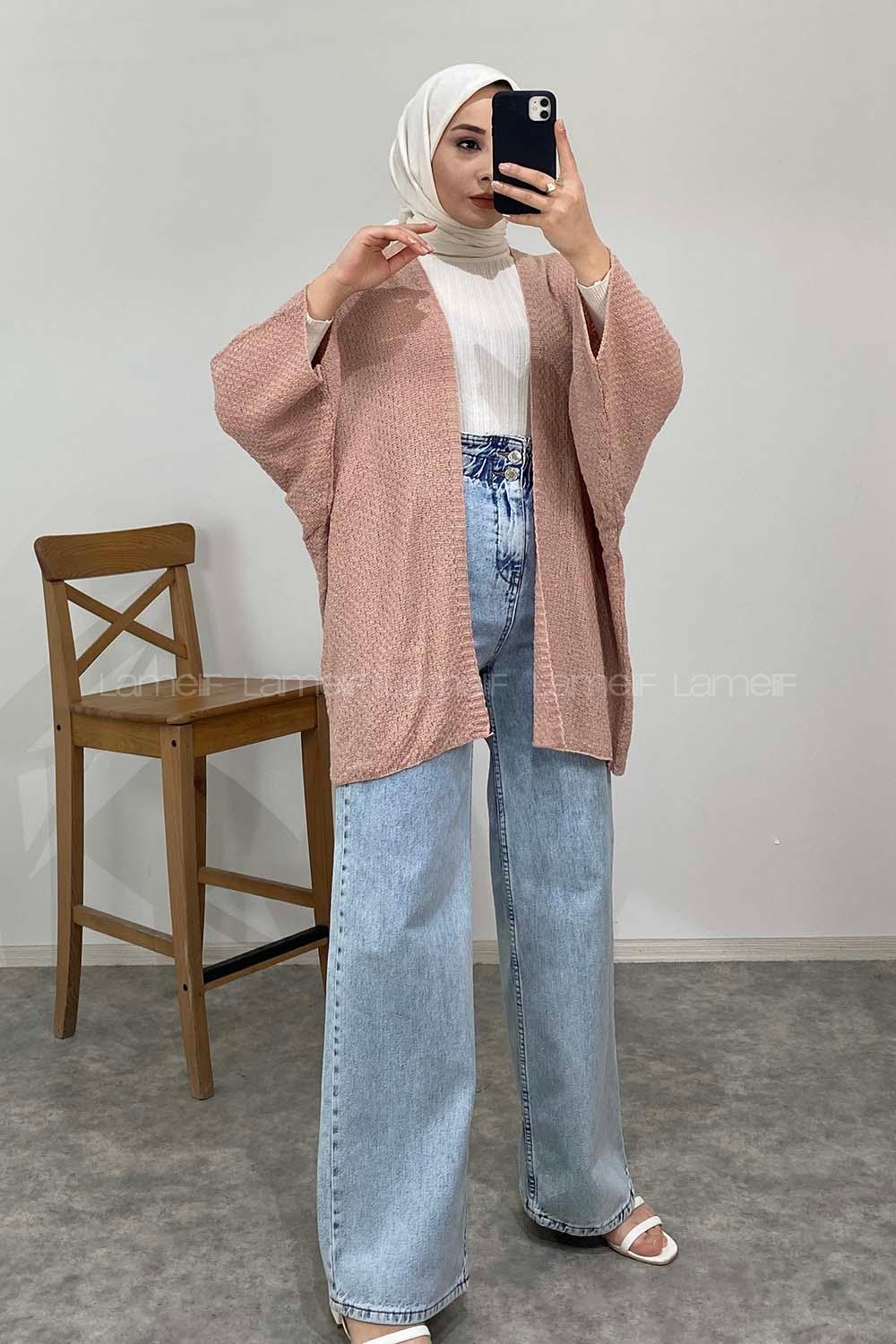 Modalamelif ya_rasa Kol Hırka Pudra