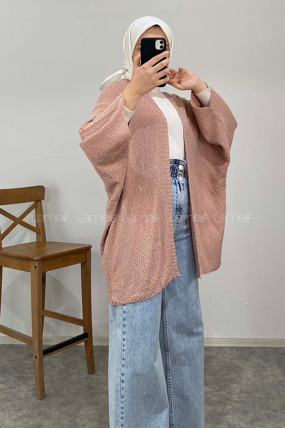 Modalamelif ya_rasa Kol Hırka Pudra