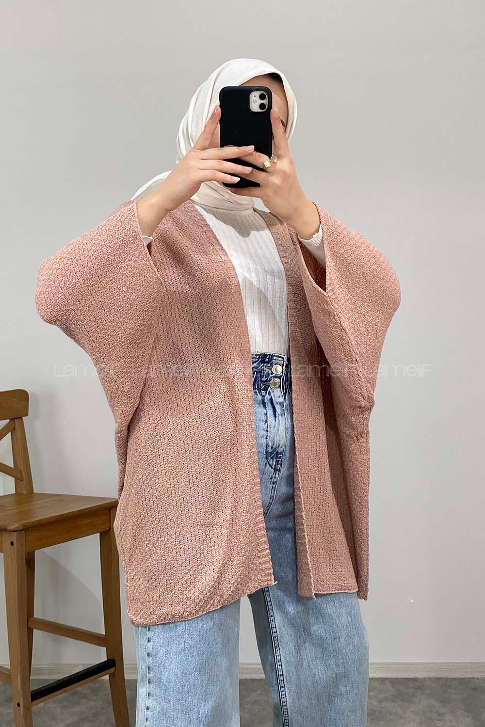 Modalamelif ya_rasa Kol Hırka Pudra