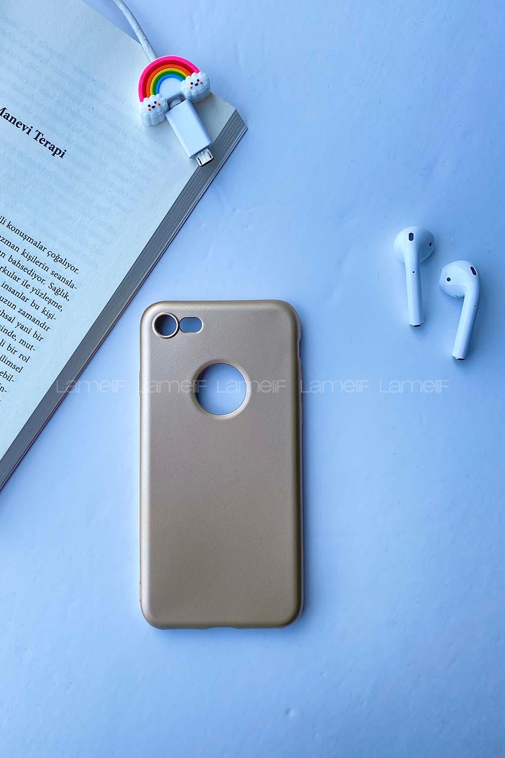 Modalamelif ıPhone 7 Rubber Silikon Telefon Kılıfı Gold