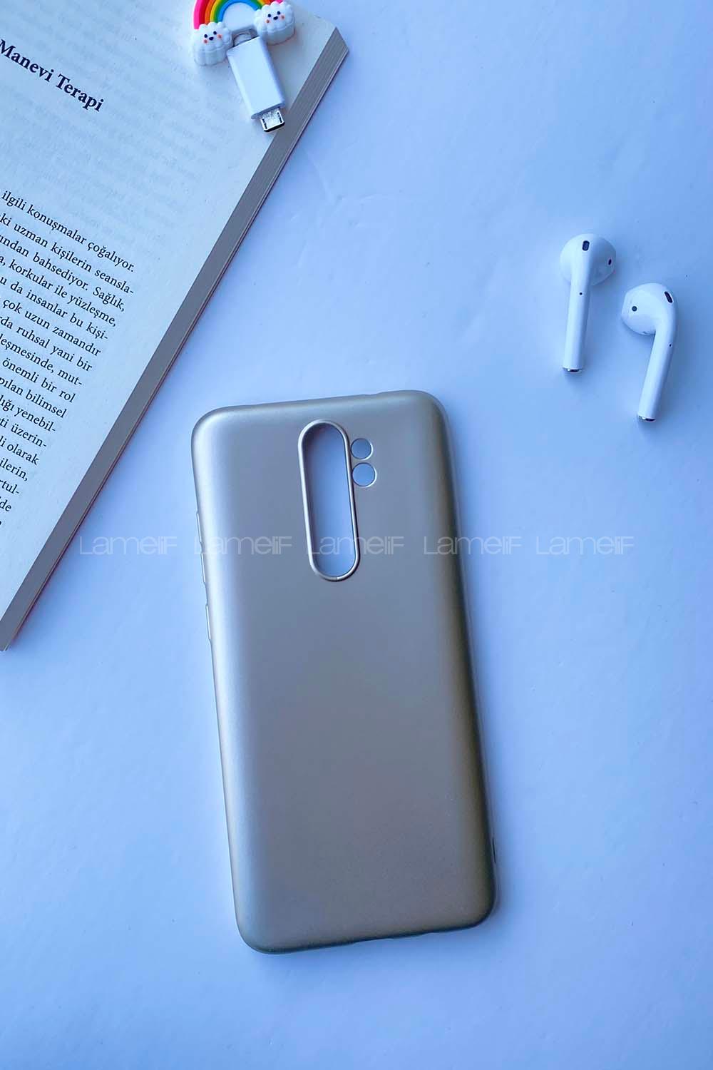 Modalamelif Redmi Note 8 Pro Rubber Silikon Telefon Kılıfı Gold