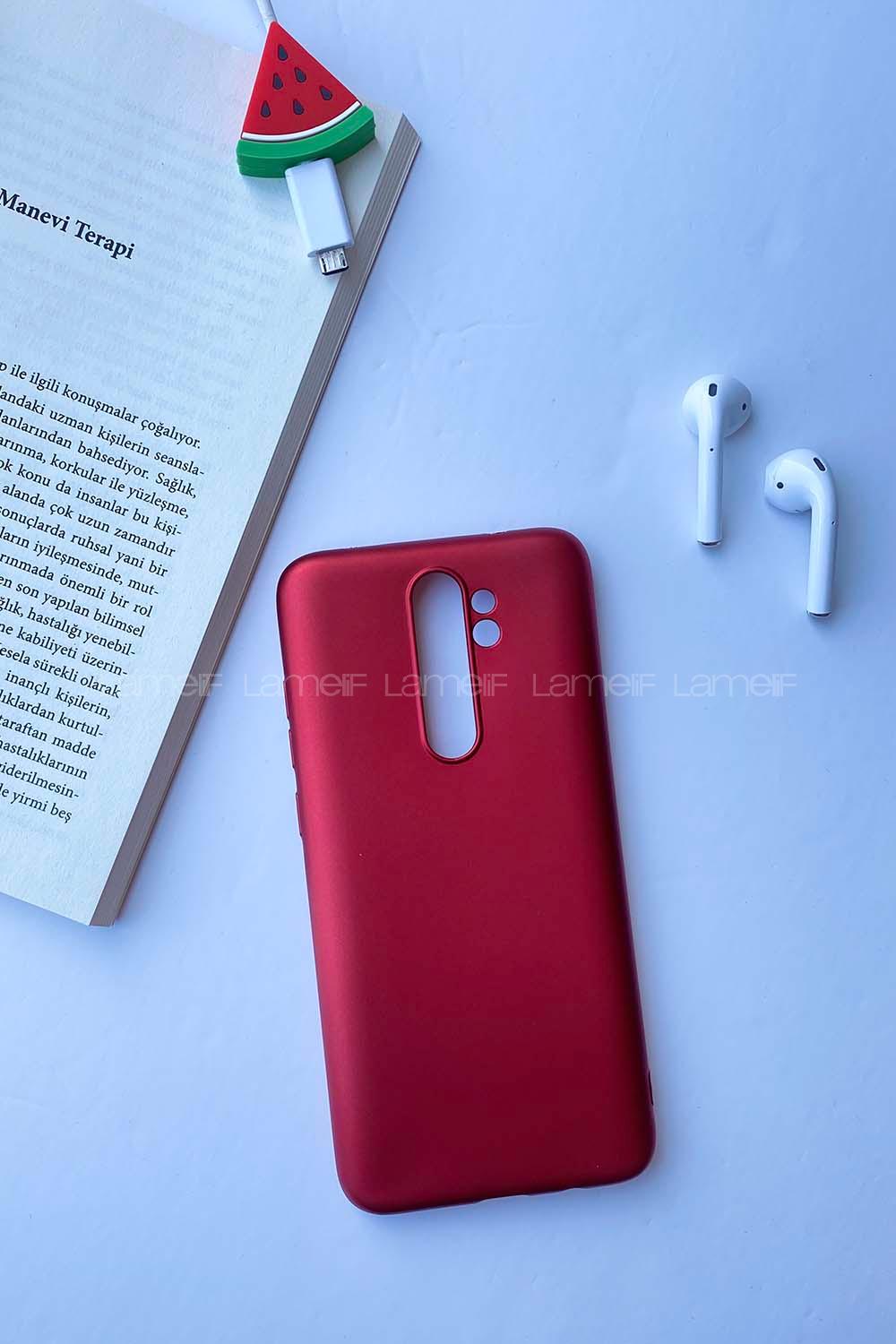 Modalamelif Redmi Note 8 Pro Rubber Silikon Telefon Kılıfı Kırmızı