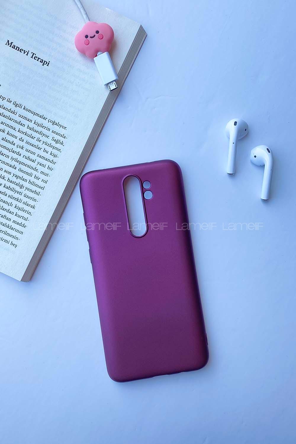 Modalamelif Redmi Note 8 Pro Rubber Silikon Telefon Kılıfı Mor