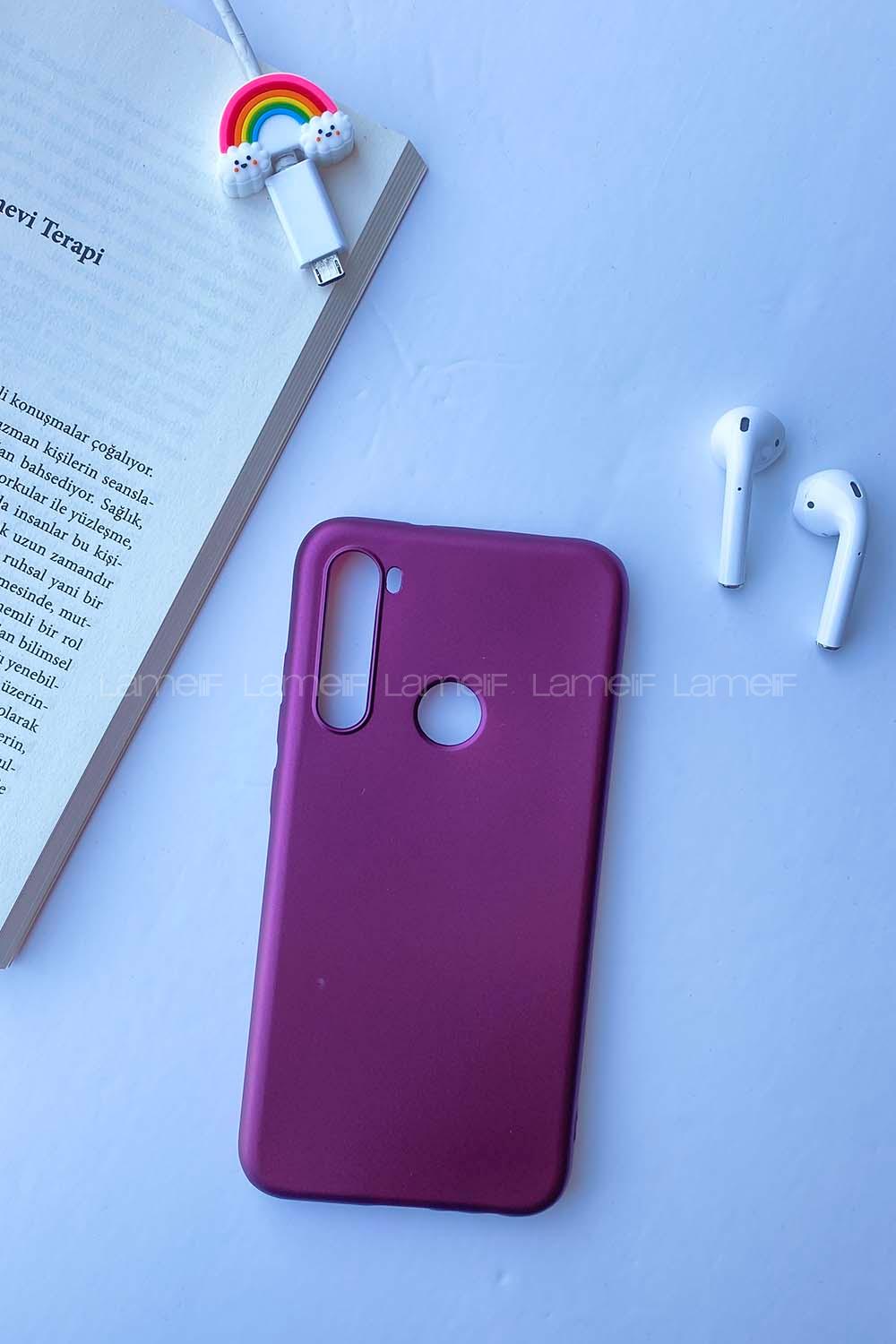 Modalamelif Redmi Note 8 Rubber Silikon Telefon Kılıfı Mor