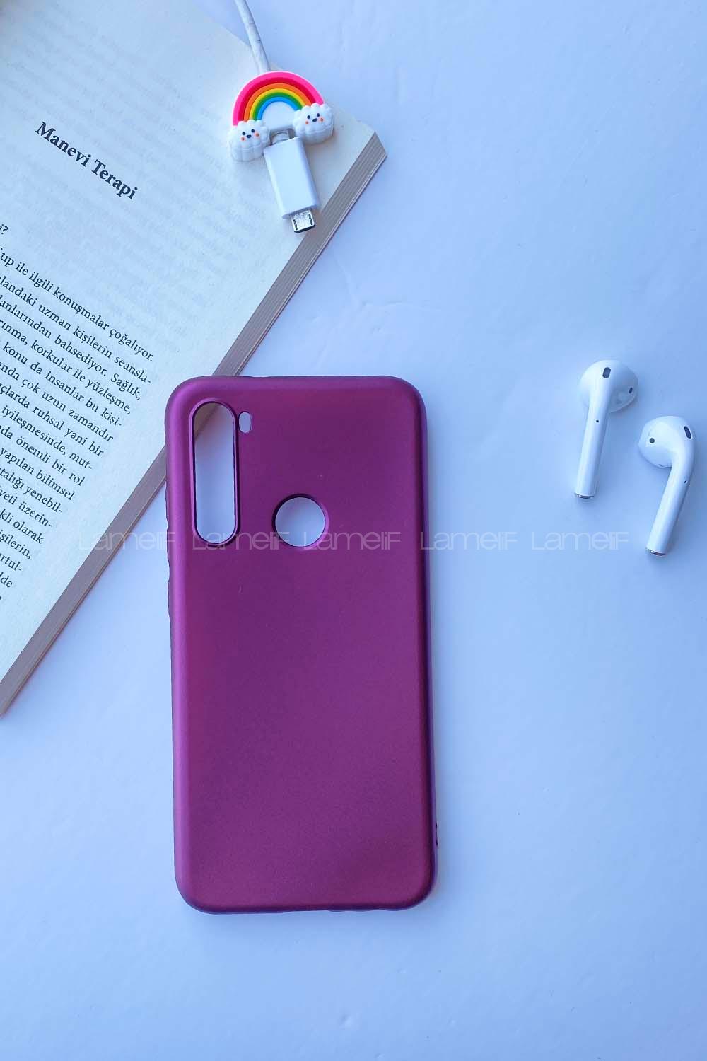 Modalamelif Redmi Note 8 Rubber Silikon Telefon Kılıfı Mor