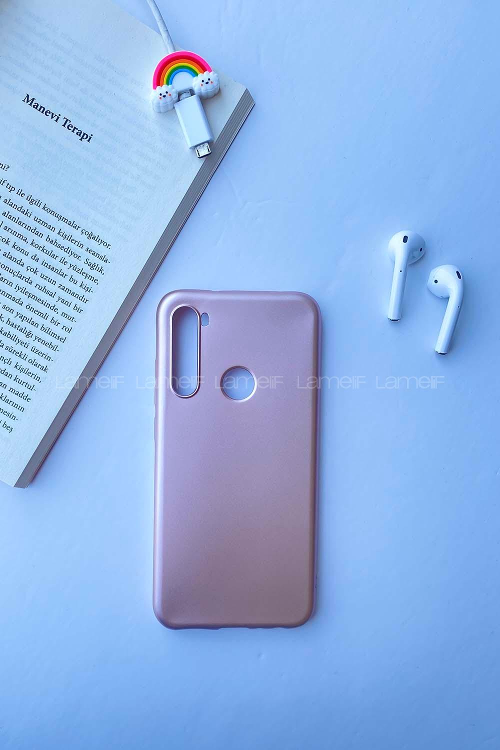 Modalamelif Redmi Note 8 Rubber Silikon Telefon Kılıfı Pudra