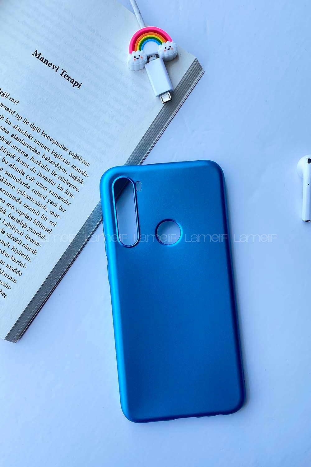 Modalamelif Redmi Note 8 Rubber Silikon Telefon Kılıfı Saks