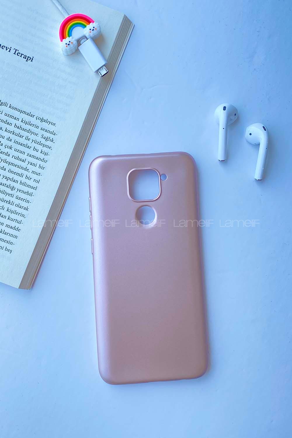 Modalamelif Redmi Note 9 Rubber Silikon Telefon Kılıfı Pudra