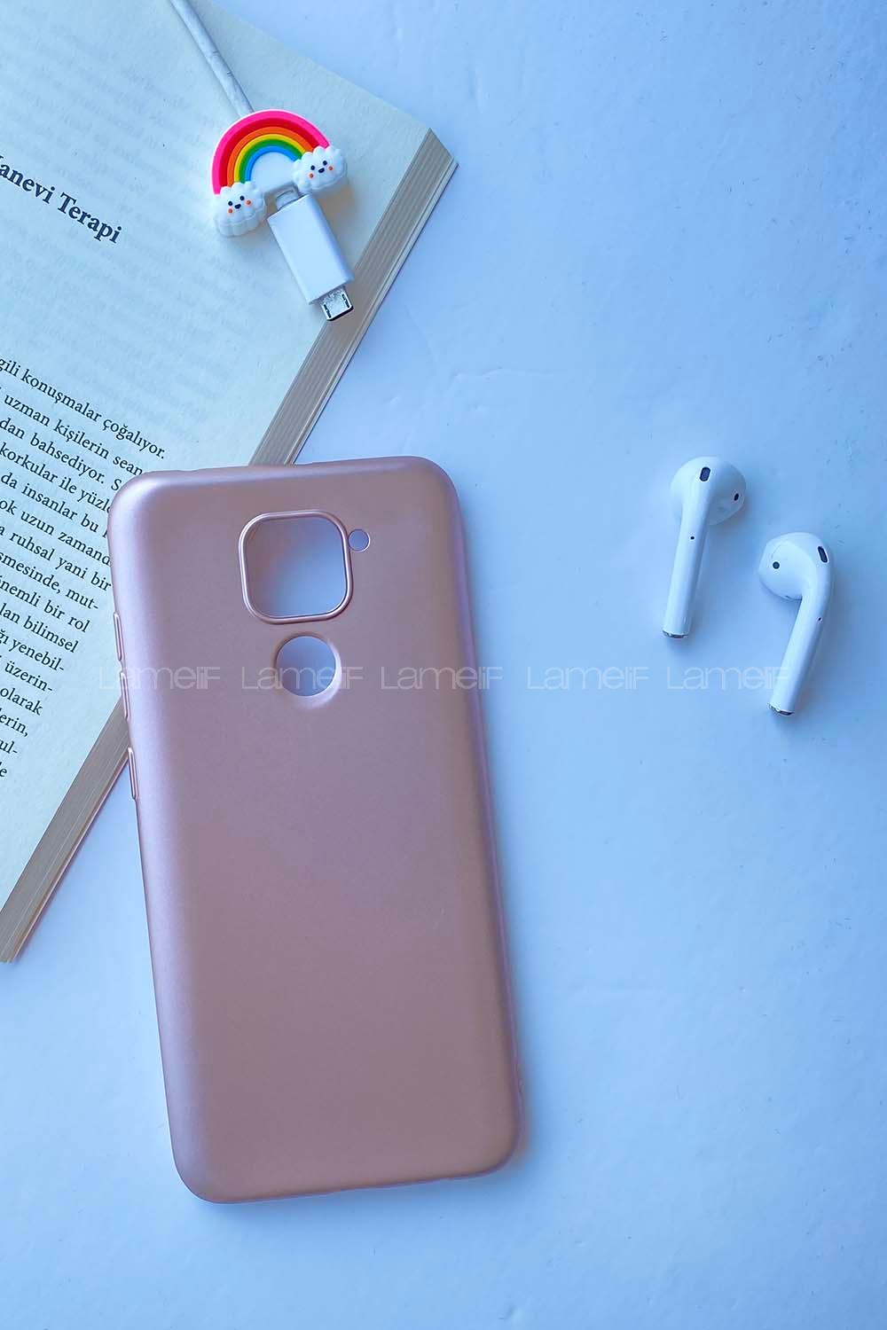 Modalamelif Redmi Note 9 Rubber Silikon Telefon Kılıfı Pudra