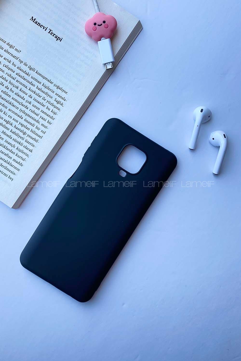 Modalamelif Redmi Note 9S/Pro Rubber Silikon Telefon Kılıfı Siyah