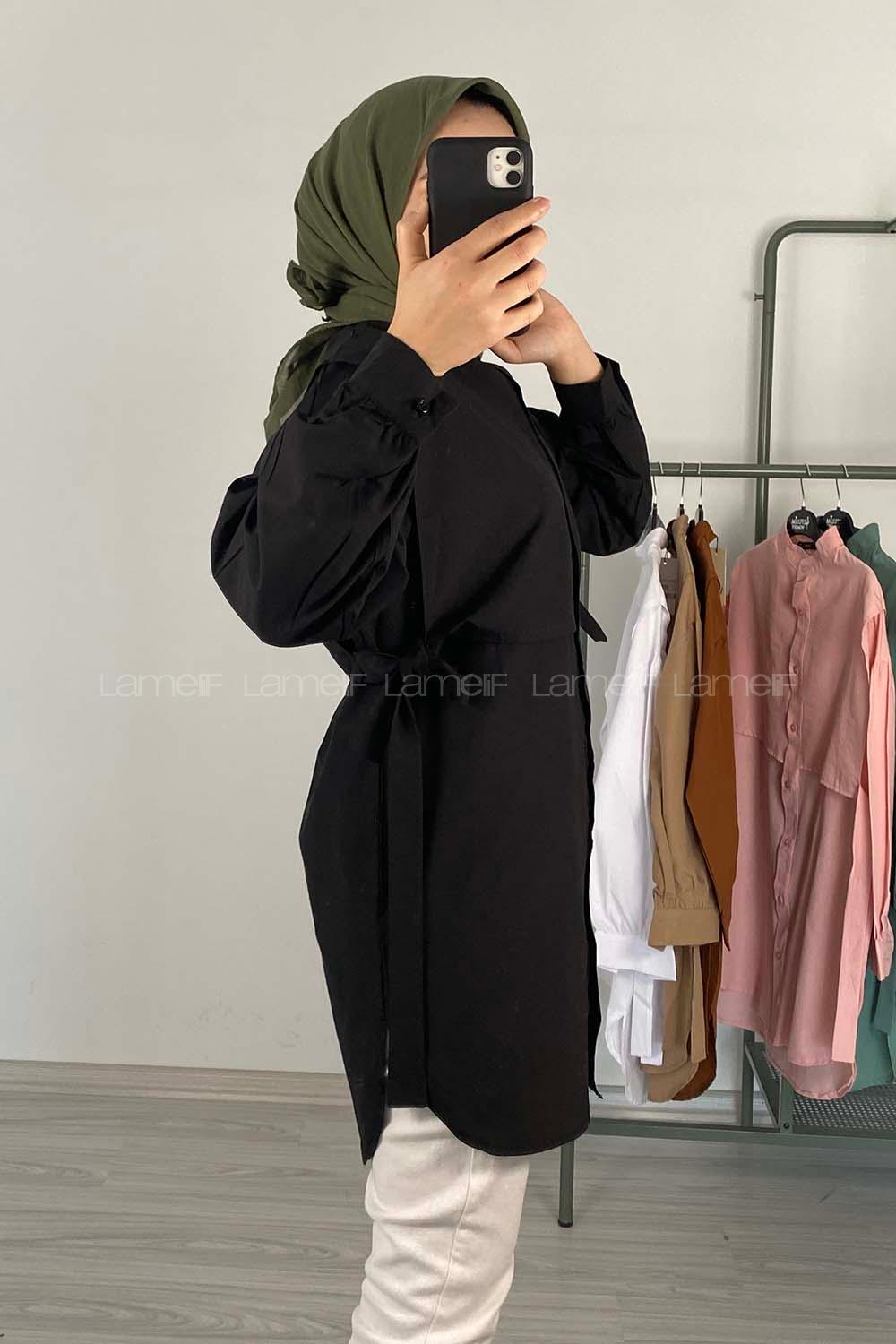 Modalamelif Hakim Yaka Bolero Detaylı Tunik Siyah