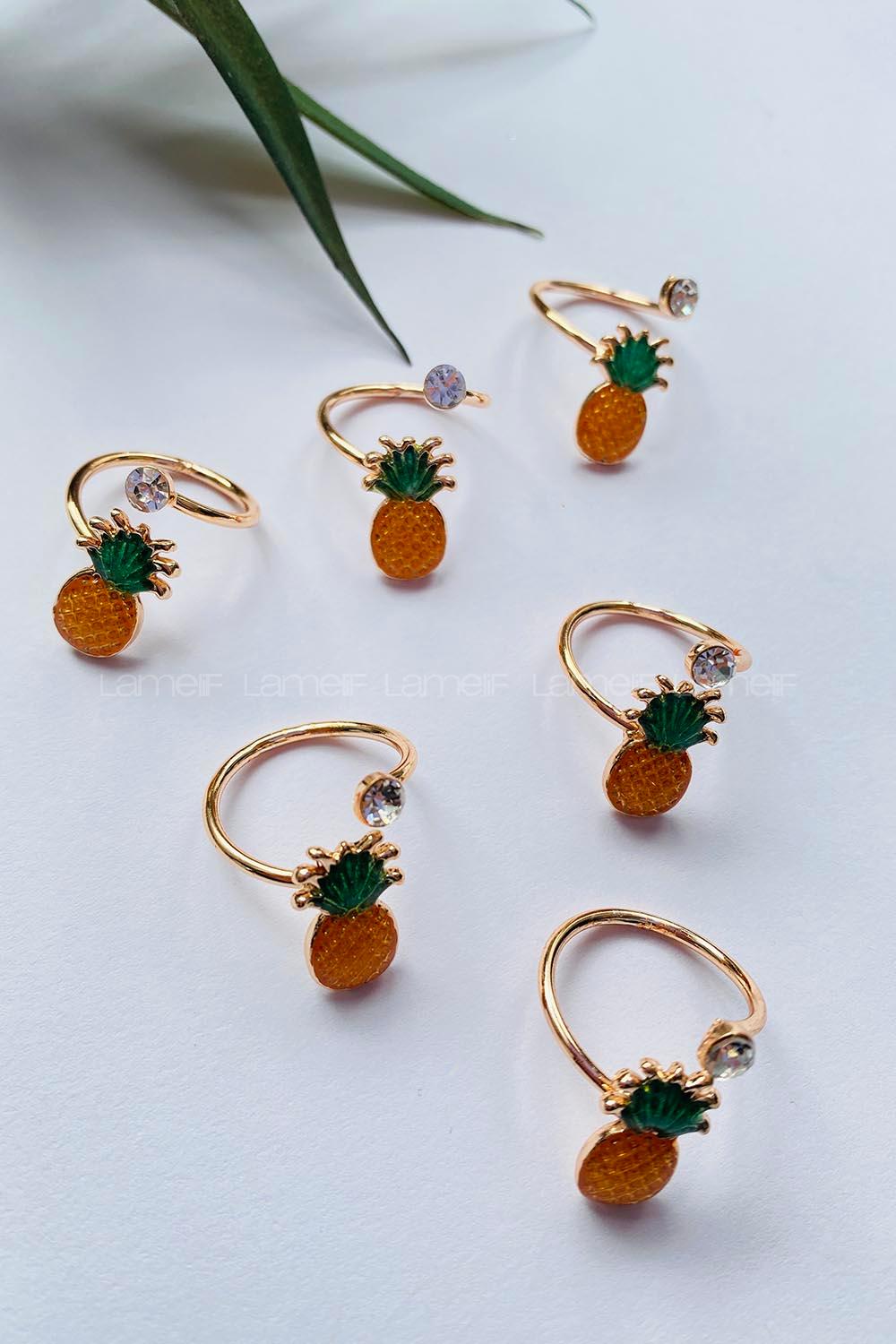 Modalamelif Gold Ananas Yüzük