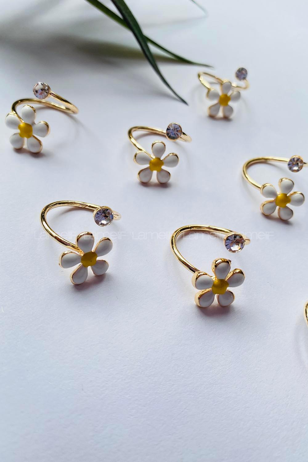 Modalamelif Gold Papatya Yüzük