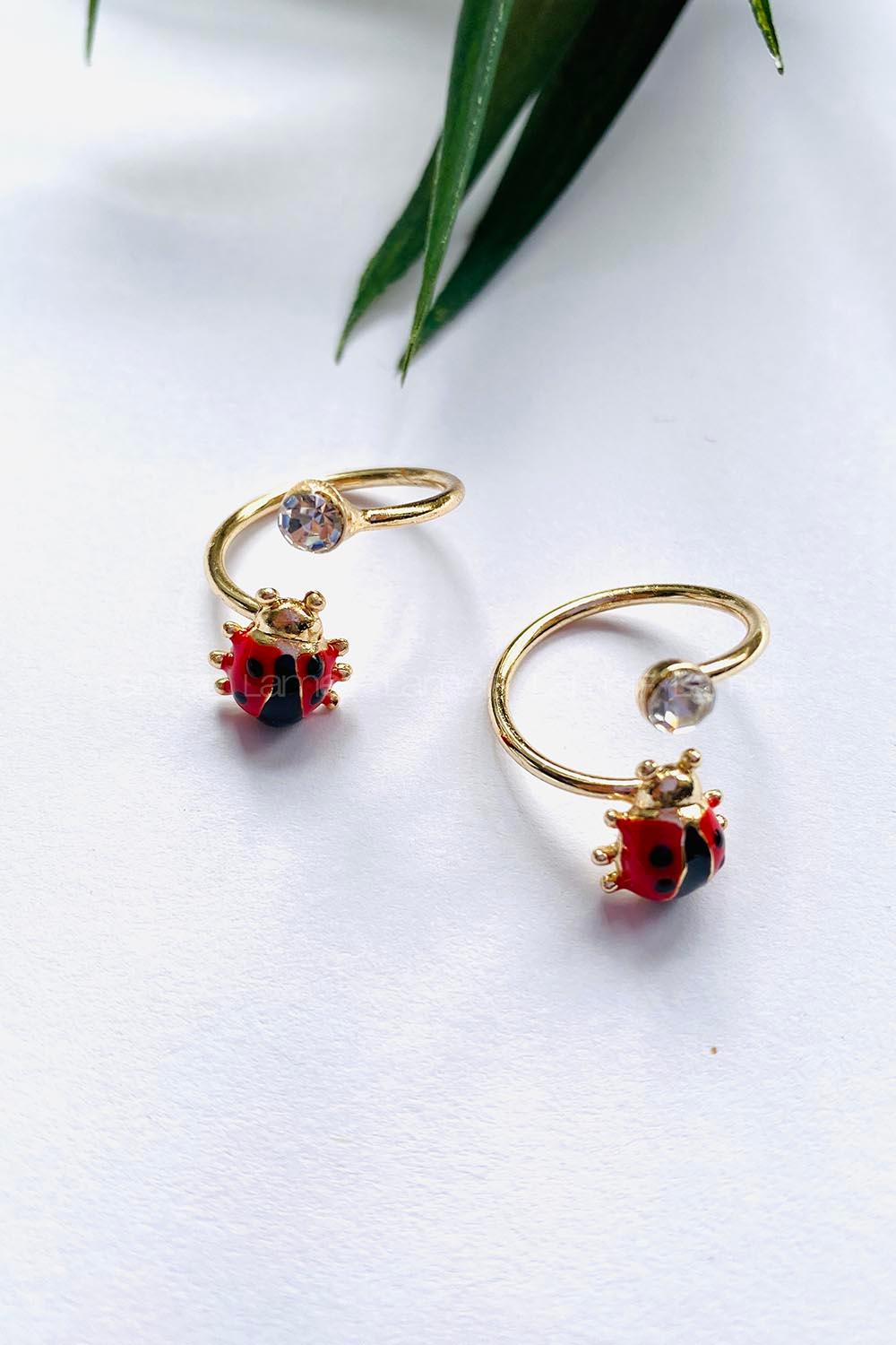 Modalamelif Gold Uğur Böceği Yüzük