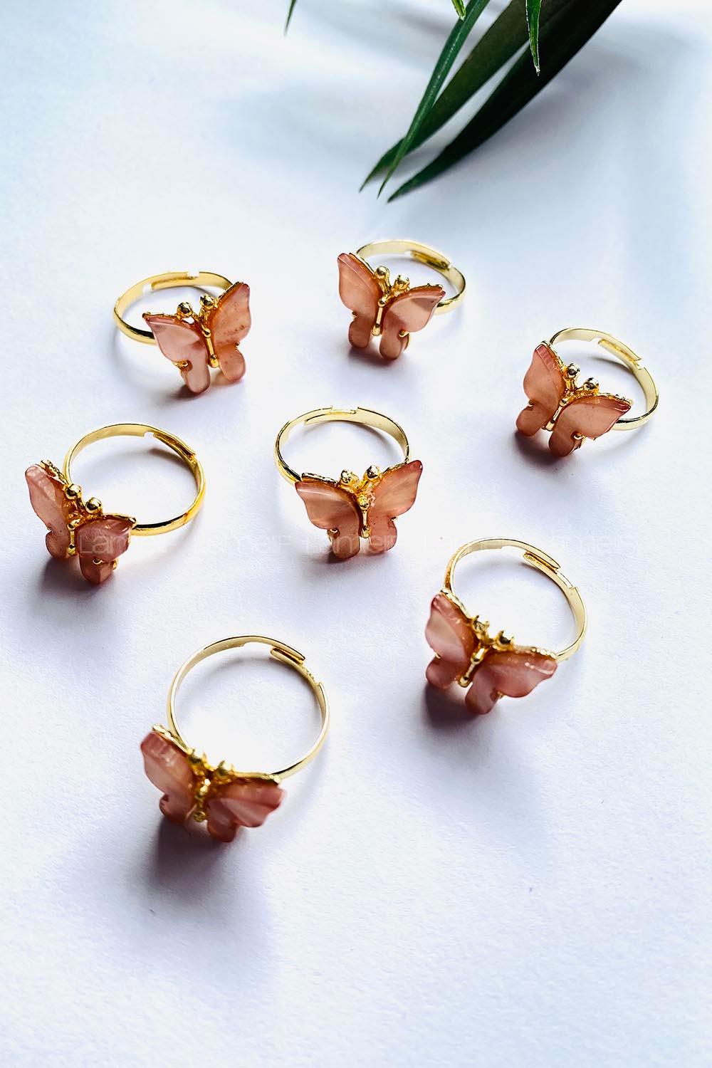 Modalamelif Pudra Kelebek Yüzük