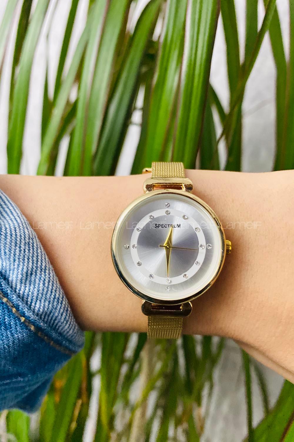 Modalamelif Sada Gold Hasır Kordon Saat