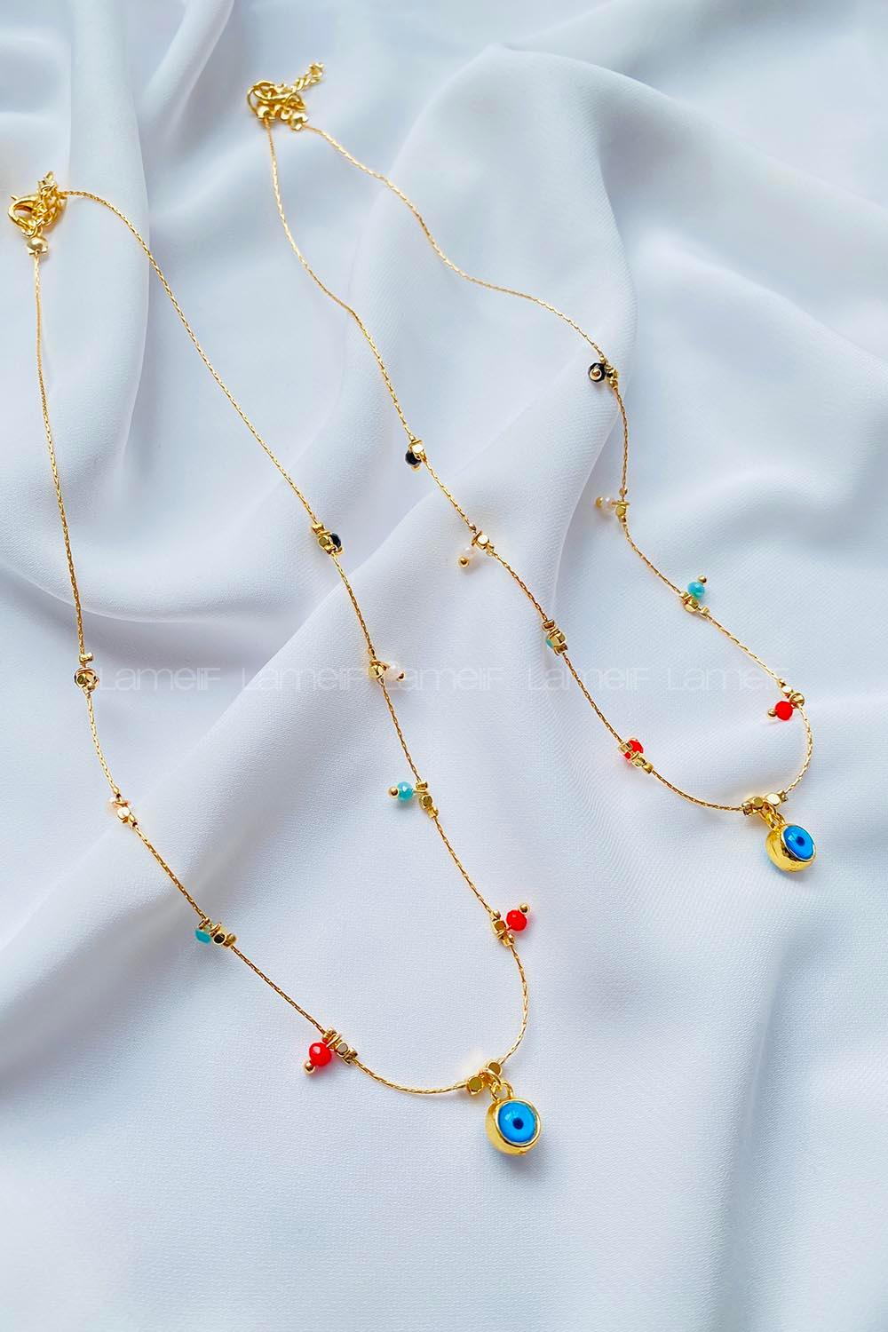 Modalamelif Zarif Detaylı Nazar Boncuk Kolye