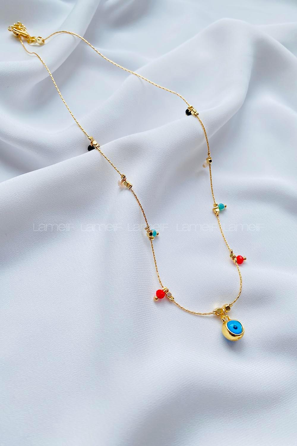 Modalamelif Zarif Detaylı Nazar Boncuk Kolye