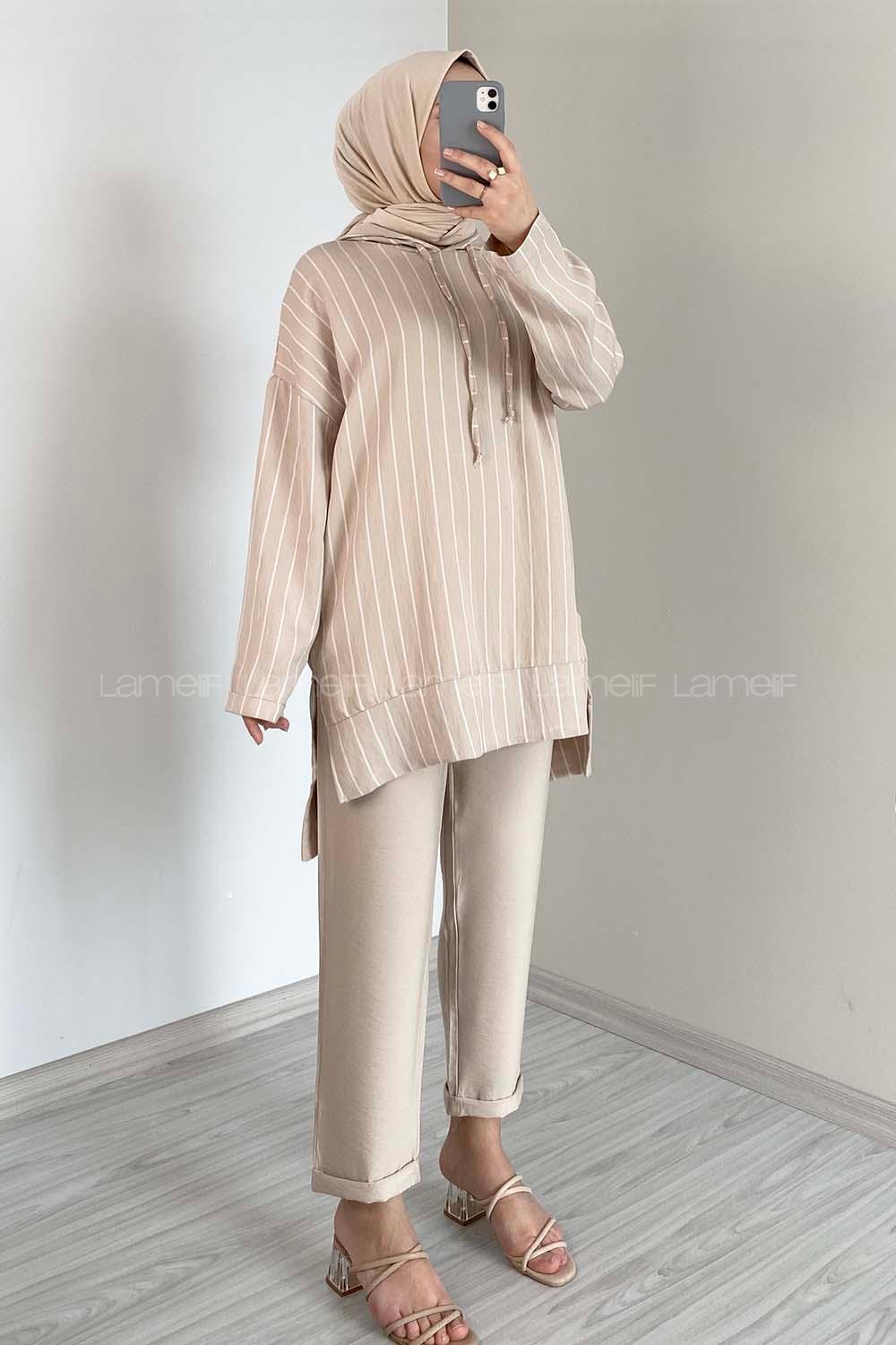 Modalamelif Çizgili İkili Takım Taş