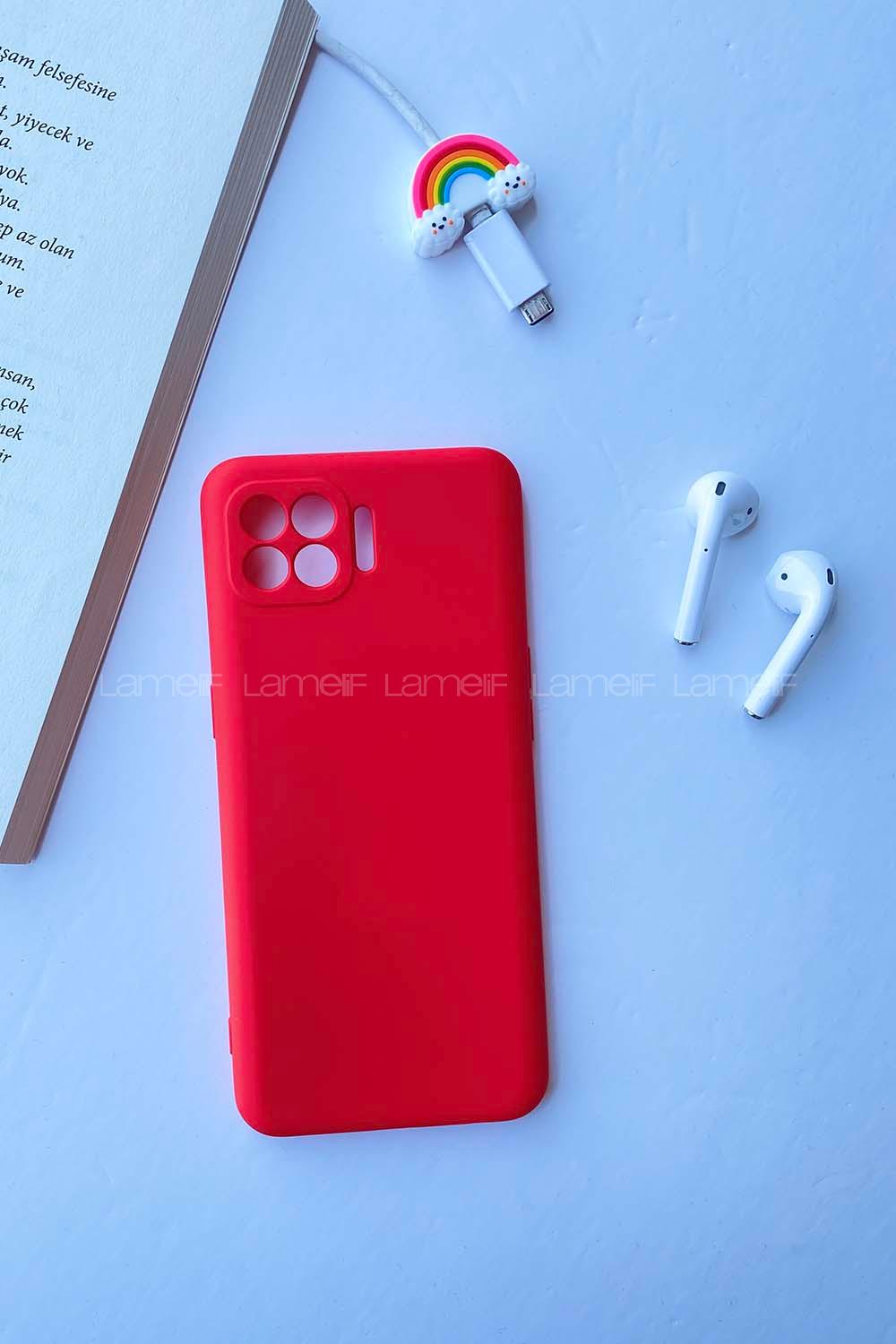 Modalamelif Oppo Reno 4 Lıte Nano Silikon Telefon Kılıfı Kırmızı