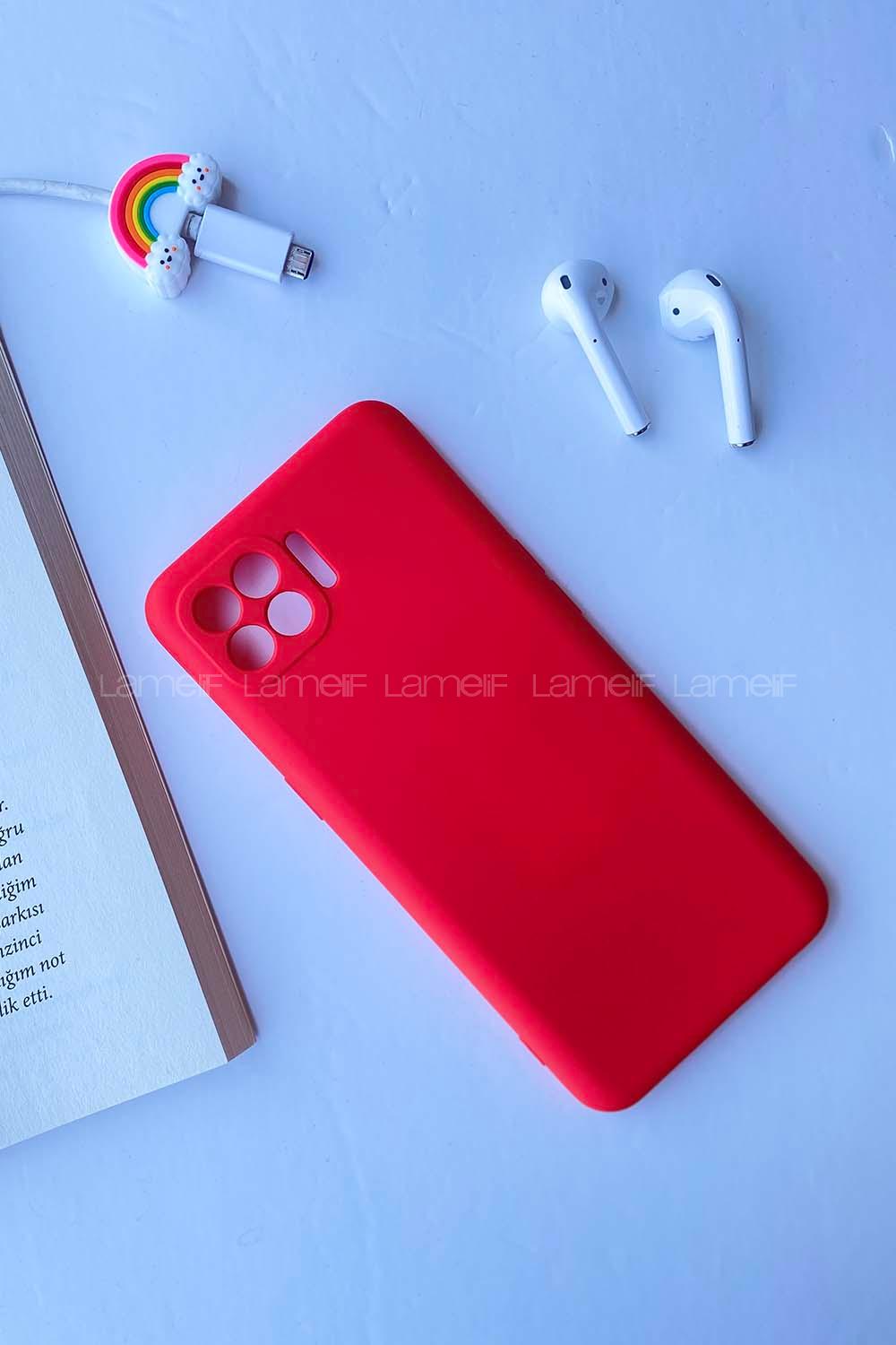 Modalamelif Oppo Reno 4 Lıte Nano Silikon Telefon Kılıfı Kırmızı